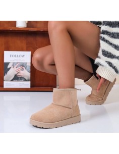 Bottines basses fourrées kaki Eurika