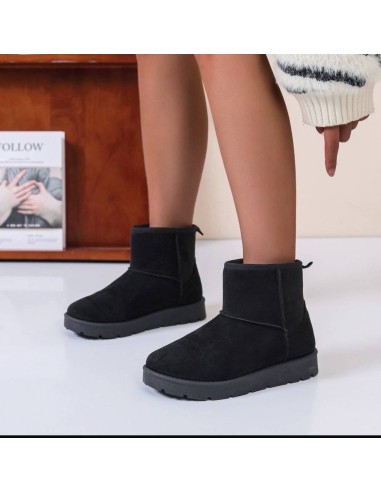 Boots noirs fourrés en suédine Eurika Boots noirs fourrés en suédine Eurika