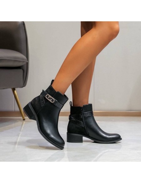 Bottines femme classiques noir Adrea