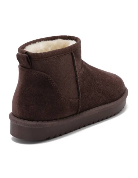 Bottines basses fourrées daim marron Eton