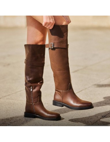 Bottes cuissardes simili cuir marron chocolat Brigitte Bottes cuissardes simili cuir marron chocolat Brigitte