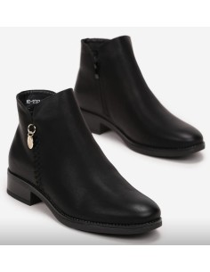 Bottines Femme Noires à Boucle Dorée – Chic et Confort 2026 2