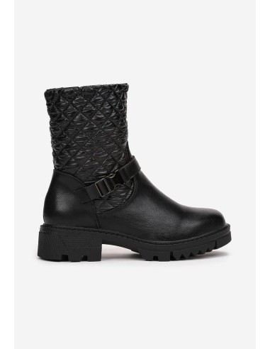 Bottines femme noires Carola – Chic, matelassées & confortables