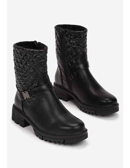 Bottines femme noires Carola – Chic, matelassées & confortables