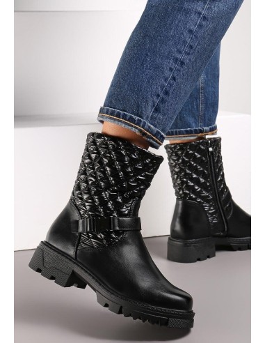 Bottines femme noires Carola – Chic, matelassées & confortables