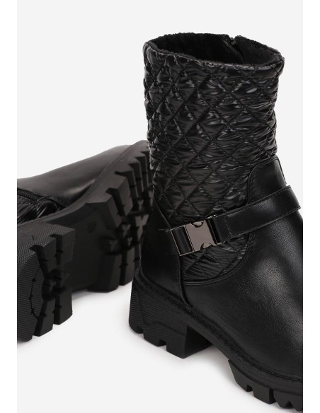 Bottines femme noires Carola – Chic, matelassées & confortables